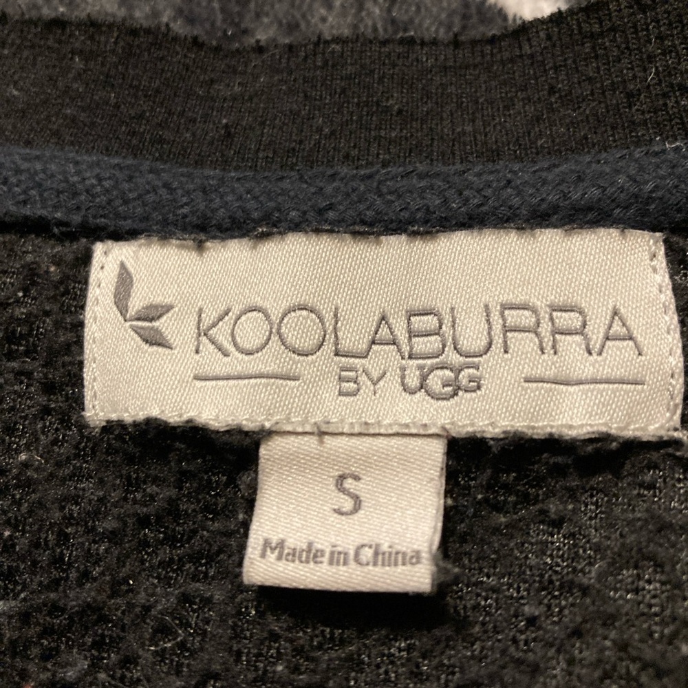 Koolaburra by UGG Sherpa Cardigan Jacket Black Oversized Plush Size Small - Picture 5 of 6
